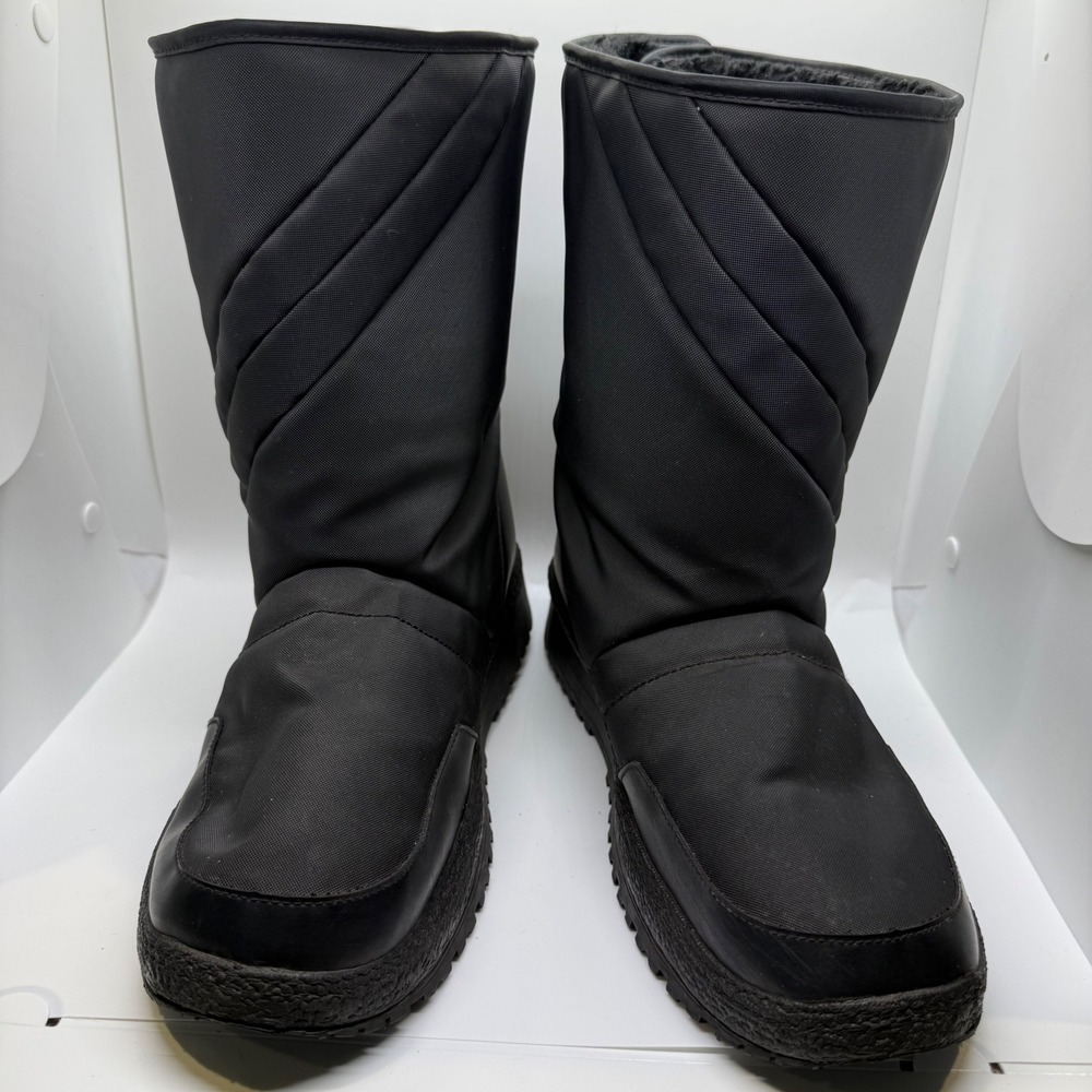 Itasca Mens Black Nylon Quilted Winter Snow Boots 4050 Sz 11-12 Insulated Rugged